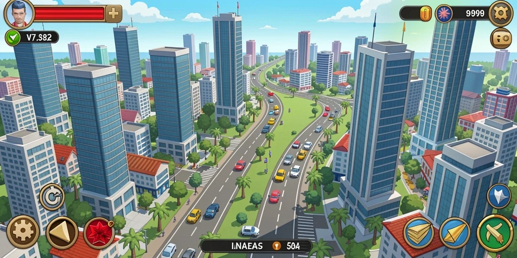 Pemandangan latar belakang yang indah dan detail.