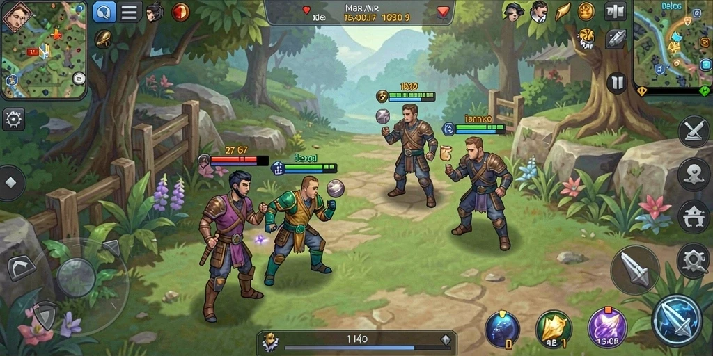 Screenshot aksi seru dalam game TENTOTO.